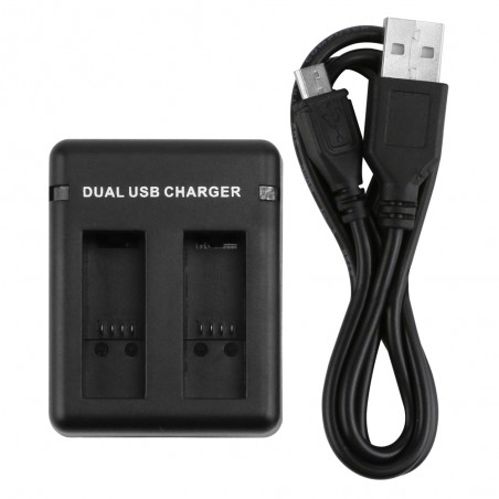 Dual Port Slot Battery Charger For GoPro Hero 5 Camera With USB CableBattery & Chargers