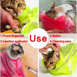 Mesh Cat Grooming Bathing BagAnimals & Pets