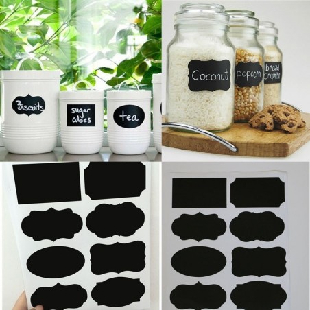Kitchen Jars Blackboard Stickers 40pcsKitchen