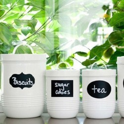 Kitchen Jars Blackboard Stickers 40pcsKitchen