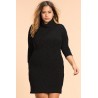 Plus Size High Neck Casual Winter DressPlus
