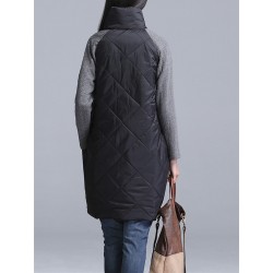 Turtleneck Loose Patchwork Tunic Winter DressDresses