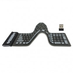 Flexible silicone - foldable - wireless - 107-keys keyboard - Russian - QwertyKeyboards