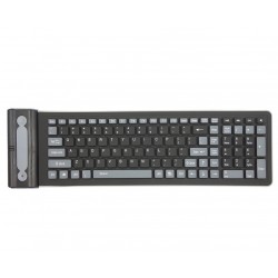 Flexible silicone - foldable - wireless - 107-keys keyboard - Russian - QwertyKeyboards
