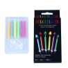 Colorful flame - candles for a birthday cake 6 piecesCandles & Holders