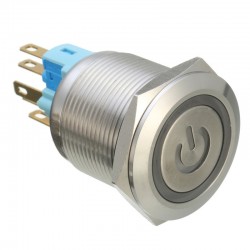 6 Pin 22mm 12V Led light metal push button latching switchSwitches
