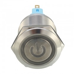 6 Pin 22mm 12V Led light metal push button latching switchSwitches
