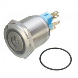 6 Pin 22mm 12V Led light metal push button latching switchSwitches