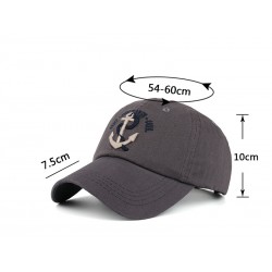 Baseball cap with anchor - cotton - adjustable - unisexHats & Caps