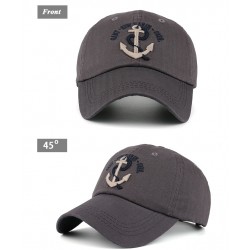 Baseball cap with anchor - cotton - adjustable - unisexHats & Caps
