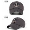 Baseball cap with anchor - cotton - adjustable - unisexHats & Caps