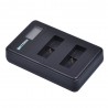 GoPro Hero 5 6 1600mAh Battery LCD Dual USB Charger 2pcsBattery & Chargers