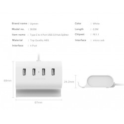 Ugreen USB C HUB 4 Ports Super Speed Interface SplitterHubs