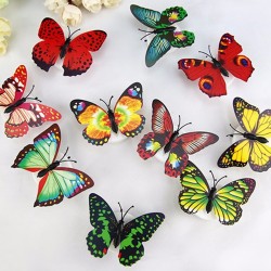 Colorful Artificial Butterfly LED Night Light Lamp Wall StickerWall lights