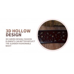 Genuine leather belt with flower motifBelts
