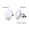 Stylish Round Stainless Steel CufflinksCufflinks