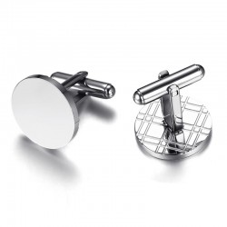 Stylish Round Stainless Steel CufflinksCufflinks