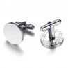Stylish Round Stainless Steel CufflinksCufflinks
