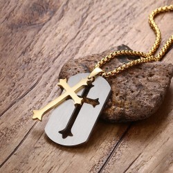 Removable cross pendant with stainless steel necklaceNecklaces