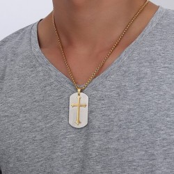 Removable cross pendant with stainless steel necklaceNecklaces
