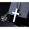 Classic blank cross pendant with stainless steel necklaceNecklaces