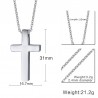 Classic blank cross pendant with stainless steel necklaceNecklaces