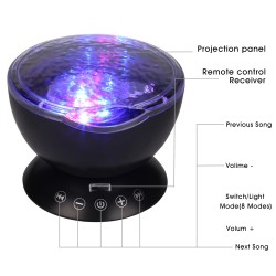 Ocean waves - starry sky - USB LED night light - projectorDecoration