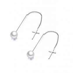 Pearl drop long line elegant earringsEarrings