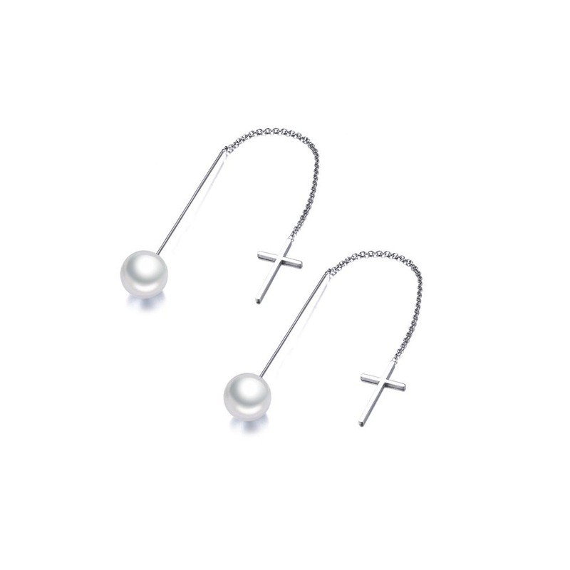 Pearl drop long line elegant earringsEarrings