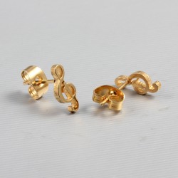 Golden music note stud earringsEarrings