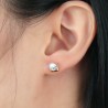 Round crystal stud gold square earringsEarrings