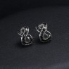 Black crystal infinity stud earringsEarrings