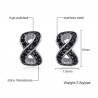 Black crystal infinity stud earringsEarrings