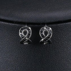 Black crystal infinity stud earringsEarrings