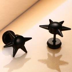Black Nail Stud Earrings UnisexEarrings