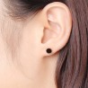 Black & white rose gold stud round earringsEarrings