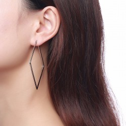 Silver - big geometric earringsEarrings