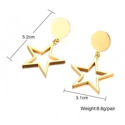 Gold Five-pointed Stars EarringsEarrings