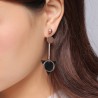 Double circle & triangle - long earringsEarrings