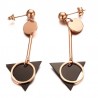 Double circle & triangle - long earringsEarrings