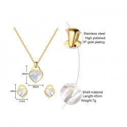 Heart Shape Necklace & Earrings Jewelry SetJewellery Sets
