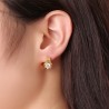 Gold stud earrings with zirconiaEarrings