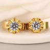 Gold stud earrings with zirconiaEarrings