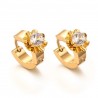 Gold stud earrings with zirconiaEarrings