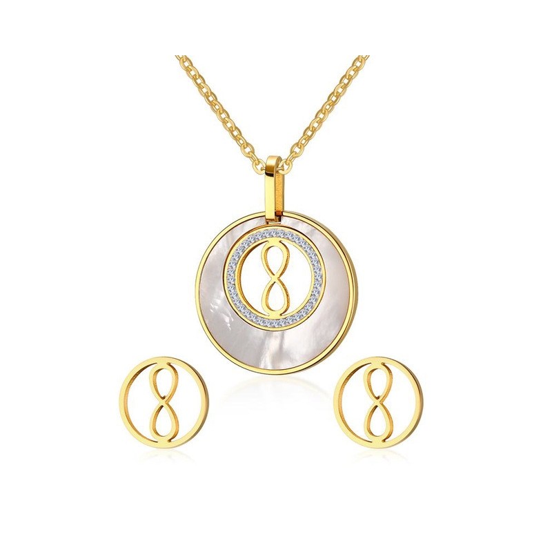 Round Pearl & Gold Jewellery SetJewellery Sets