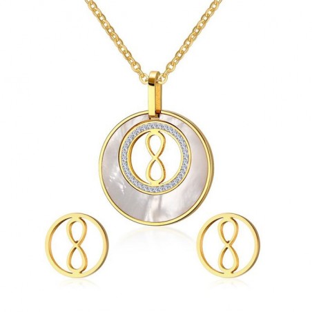 Round Pearl & Gold Jewellery SetJewellery Sets