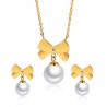 Bowknot & Pearl Fashion Jewellery SetJewellery Sets