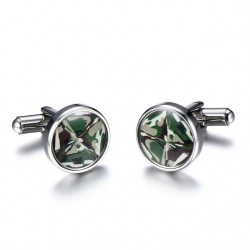 Camouflage Round CufflinksCufflinks