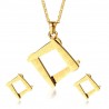 Irregular Square Shape Necklace & Earrings Jewellery SetJewellery Sets