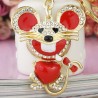 Crystal Mouse Keychain KeyringKeyrings